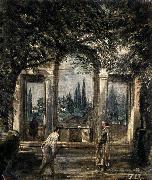 VELAZQUEZ, Diego Rodriguez de Silva y Villa Medici, Pavillion of Ariadn oil painting